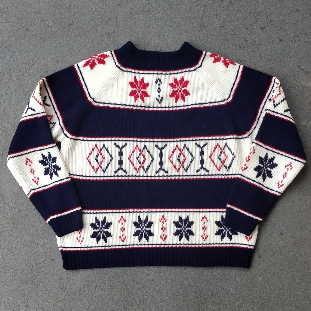 Vintage JCPenny Snowflake Winter Fair Isle Sweater